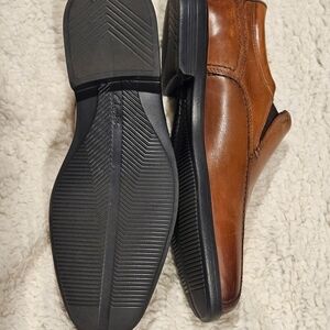 Clarks Tan Leather Loafers